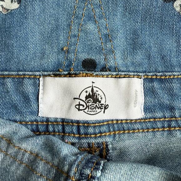 Disney Parks Mickey Mouse Denim Jean Short Overalls Size L (Juniors) - Picture 3 of 12